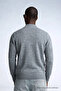Men's Half Fisherman Gray Knitwear Sweater - 5