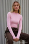 Women's Waist-Fitted Gabardine Textured Pink Blouse - 4