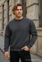 Men's Crew Neck Casual Smoked Sweatshirt - 4