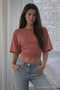 Women's Bat Sleeve Summer 5-Piece Crop Blouse - 8