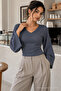 Women's Casual Smoked Blouse - 4