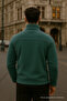 Men's Mock Neck Zippered Cağla Loose Fleece - 5