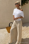 Women's Body-Fitting Basic White Tight Blouse - 5