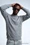 Men's Half Fisherman Gray Knitwear Sweater - 6
