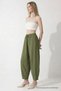 Kadın Basic Soft Haki Şalvar Pantolon - 2
