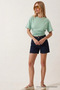 Women's Casual Cotton Crop T-Shirt - 2