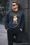 Chicago Bear Embroidered Retro City Men's Smoked Sweatshirt - 4