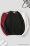 Unisex 3-Piece Black White Claret Red Crew Neck Oversize Sweatshirt Pack