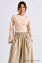 Women's Basic Wide Sleeve 3-Piece Crop Blouse - 2