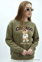 Women's Chicago Printed Khaki Loose Sweatshirt - 2