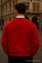 Men's Oversize Winter Red Long Sweater - 6