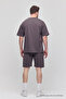 Men's Set of 2 Relaxed Fit Comfortable Fit Lettering Unshaded Smoked Tracksuit Set - 7