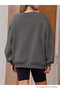 Women's Oversize Thick Soft Crew Neck Sweatshirt Smoked - 2