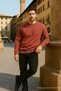 Unisex Winter Comfortable Long Dusty Rose Sweater - 7