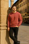 Unisex Winter Comfortable Long Dusty Rose Sweater - 4