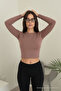 Women's Basic Premium Slim Fit Powder Crop T-Shirt - 5