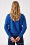 Women's Star Printed Blue Casual Sweatshirt - 6