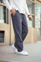 Men's 3-Piece Loose Linen Trousers with Elastic Waist - 6