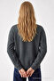Women's Star Printed Smoked Casual Sweatshirt - 6