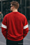 Men's Winter Printed Oversized Red Sweatshirt - 6