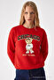 Women's Chiacago Bear Print Red Sweatshirt