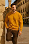 Unisex Winter Comfortable Long Mustard Yellow Sweater - 6