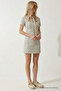 Women's Polka Dot Summer White Mini Dress - 4