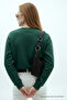 Women's Chicago Printed Black and Green Loose Sweatshirt - 6