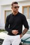 Men's Cool Medium Thick Knitwear Black Sweater - 4