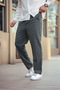 Men's 3-Piece Loose Linen Trousers with Elastic Waist - 4