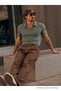 Men's Polo Collar 100% Cotton Basic Khaki T-Shirt - 3