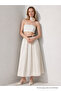 Women's Comfortable White Long Skirt with Elastic Waist - 2