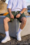 Men's Cotton Casual Loose Khaki Shorts with Pockets - 6