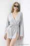 Women's Beach Wear Comfortable Belted Gray Kimono - 5