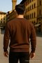 Unisex Winter Comfortable Long Brown Loose Sweater - 6