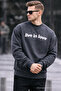 Written Design Cotton Casual Men's Smoked Sweatshirt - 2