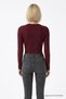 Women's Casual Fashion Tight Burgundy T-Shirt - 5