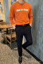 Live in Love Printed Cotton Men's Orange Sweatshirt - 3
