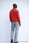 Men's Embroidered Bright Red Sweatshirt - 6