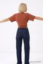 Women's Fashion Slim Fit Powder Crop T-Shirt - 5