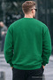 Written Design Cotton Casual Men's Green Sweatshirt - 5