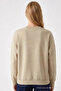 Women's Sorry Chest Printed Cream Sweatshirt - 5