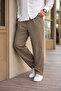 Men's 3-Piece Loose Linen Trousers with Elastic Waist - 4