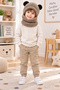 3-6 Years Old Cute Panda Ears Children's Hooded Plush Beanie Welsoft Windproof Neck Collar Beanie - 5