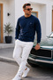 Men's Long Sleeve Trendy Loose 3-Piece Sweatshirt - 7