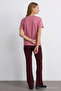 Women's Comfort Fit Basic Powder Loose T-Shirt - 6