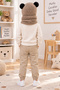 Eared Panda Children's Beanie Hat with Hood, Eared Plush Beanie, Windproof Hat with Neck Collar, Gift Product - 5