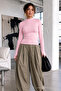 Women's Half-Throat Slim Basic 3-Piece Blouse - 4