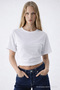 Women's Bat Sleeve Basic Tight White Blouse - 3