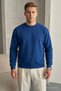 Men's Loose Textured Flare Indigo Sweatshirt - 4